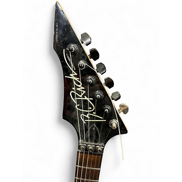 Vintage 1990 B.C. Rich Warlock with Floyd Rose Black Solid Body Electric Guitar