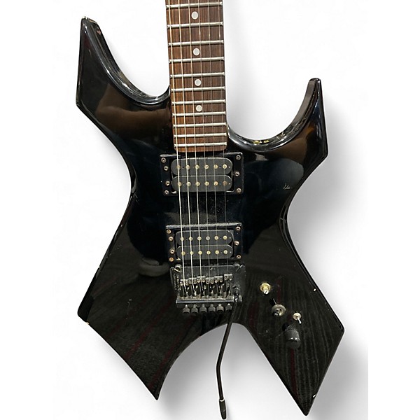 Vintage 1990 B.C. Rich Warlock with Floyd Rose Black Solid Body Electric Guitar