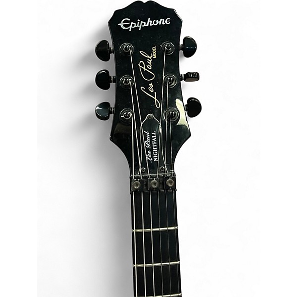 Used 2010 Epiphone Nightfall Black Solid Body Electric Guitar