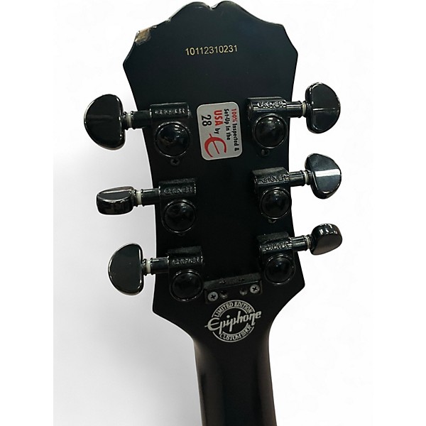 Used 2010 Epiphone Nightfall Black Solid Body Electric Guitar