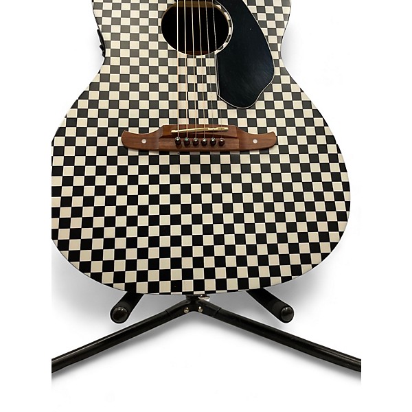 Used 2024 Fender Tim Armstrong Hellcat Checkered Acoustic Electric Guitar