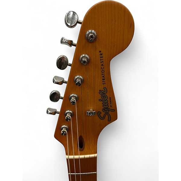 Used 2022 Squier 40th Anniversary Stratocaster Satin Wide 2 Color Sunburst Solid Body Electric Guitar