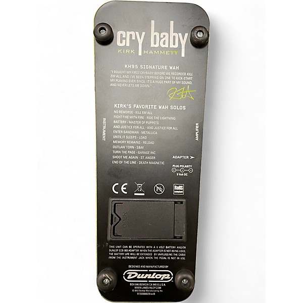 Used Dunlop KH95 Kirk Hammett Signature Cry Baby Wah Effect Pedal