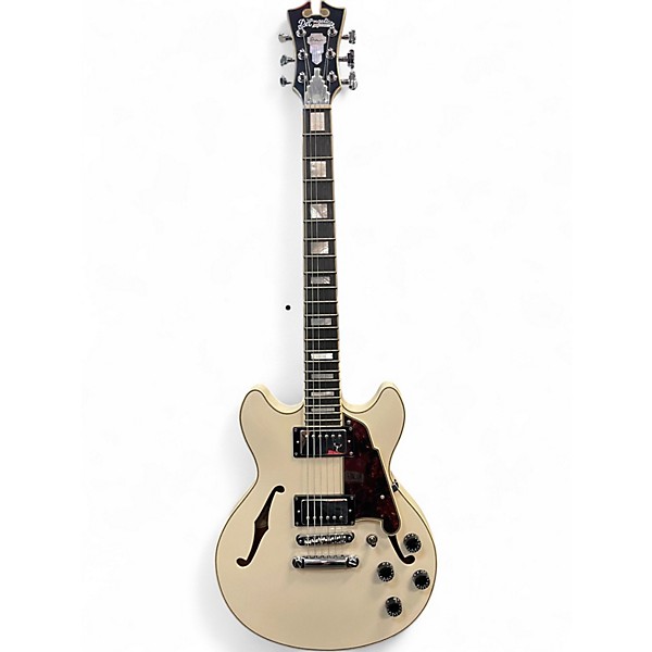 Used D'Angelico Premier Mini DC Champagne Hollow Body Electric Guitar