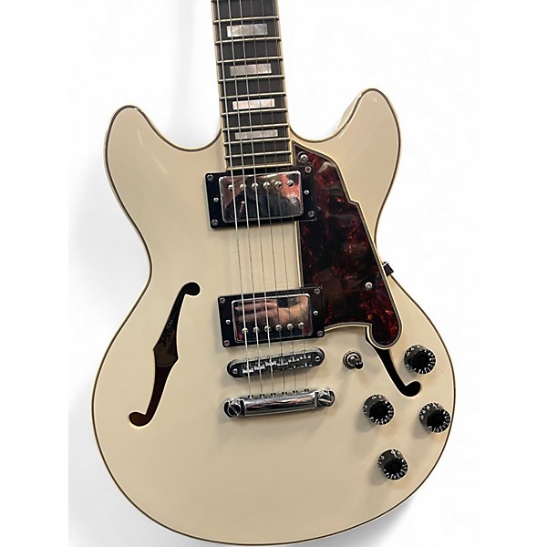 Used D'Angelico Premier Mini DC Champagne Hollow Body Electric Guitar