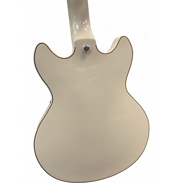 Used D'Angelico Premier Mini DC Champagne Hollow Body Electric Guitar