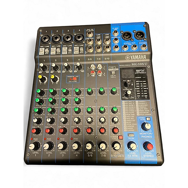 Used Yamaha MG10XU 10 Channel Mixer with Effects Unpowered Mixer