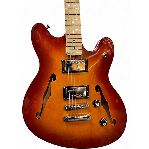 Used Squier Affinity Starcaster Deluxe Sienna Sunburst Hollow Body Electric Guitar