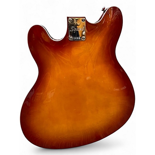 Used Squier Affinity Starcaster Deluxe Sienna Sunburst Hollow Body Electric Guitar