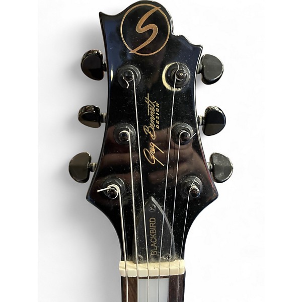 Used Greg Bennett Design by Samick Blackbird Black Acoustic Electric Guitar