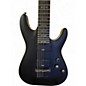 Used Schecter Guitar Research Demon 7 String Black and Yellow Solid Body Electric Guitar