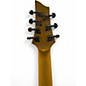 Used Schecter Guitar Research Demon 7 String Black and Yellow Solid Body Electric Guitar