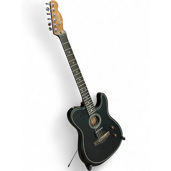 Used Fender Acoustasonic Standard Telecaster Black Acoustic Electric Guitar