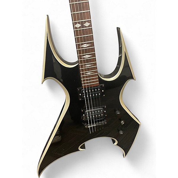 Used B.C. Rich Beast Black and Silver Solid Body Electric Guitar