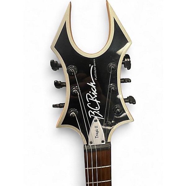 Used B.C. Rich Beast Black and Silver Solid Body Electric Guitar