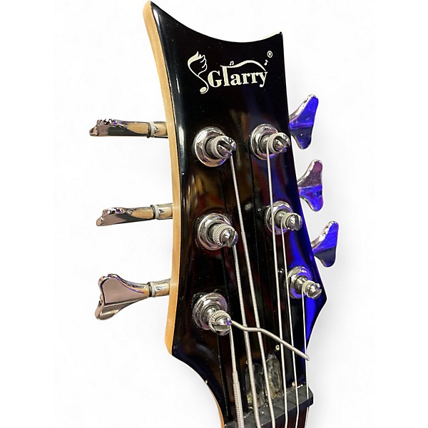 Used Glarry GIB Bass 6 String White Electric Bass Guitar