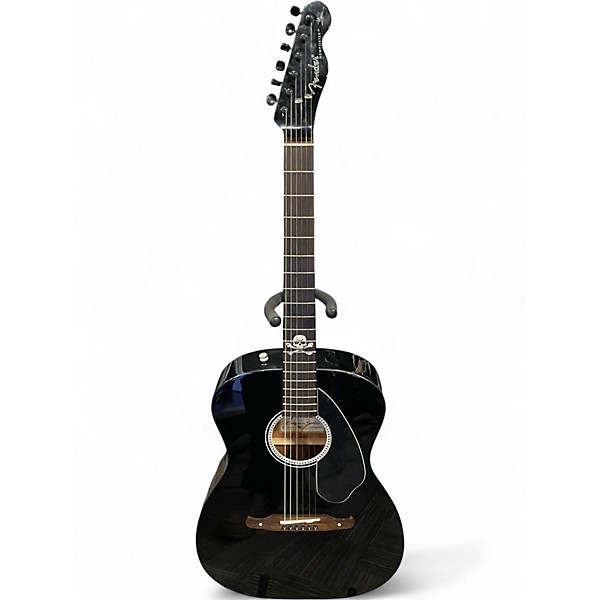 Used Fender Avril Lavigne Newporter Black Acoustic Electric Guitar