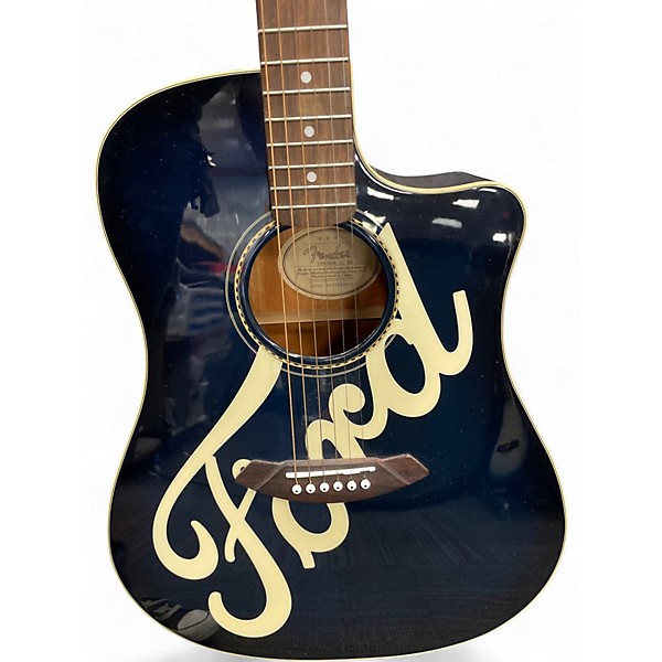 Used Fender Sonoran sce ford Blue Burst Acoustic Electric Guitar