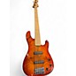 Used Warmoth J style Flame Maple Orange Burst Electric Bass Guitar thumbnail