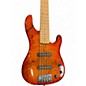Used Warmoth J style Flame Maple Orange Burst Electric Bass Guitar