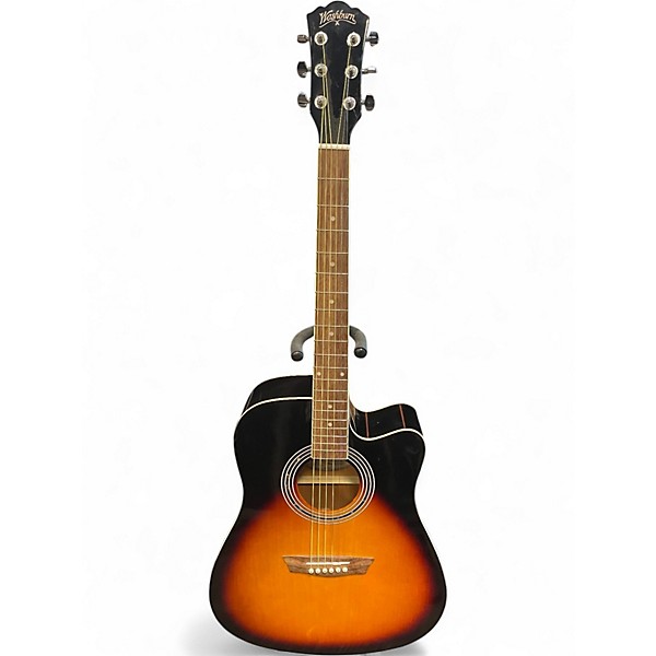 Used Washburn Heritage 10 Natural Acoustic Electric Guitar