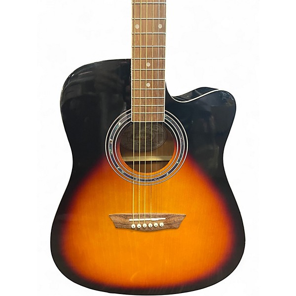 Used Washburn Heritage 10 Natural Acoustic Electric Guitar