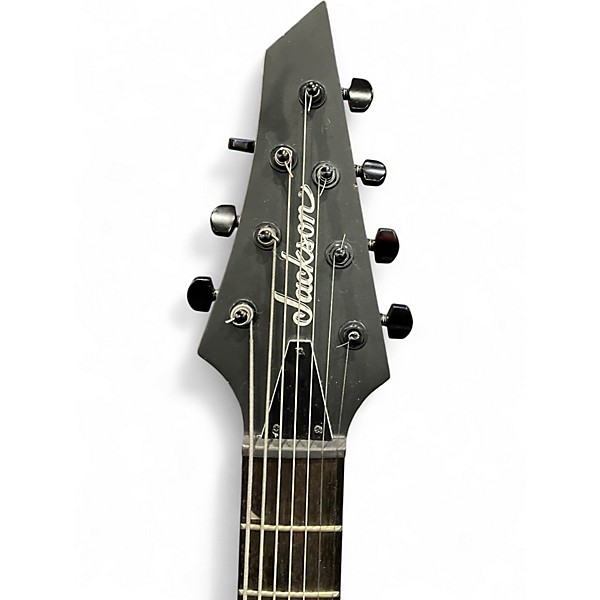Used Jackson JS22-7 Dinky 7 String Satin Black Solid Body Electric Guitar