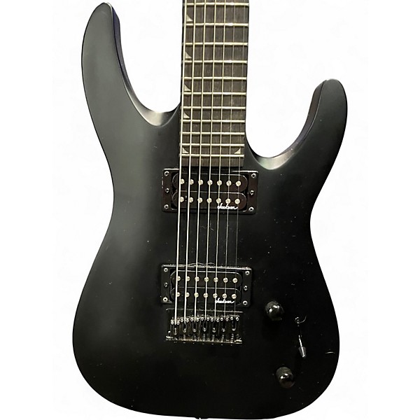 Used Jackson JS22-7 Dinky 7 String Satin Black Solid Body Electric Guitar