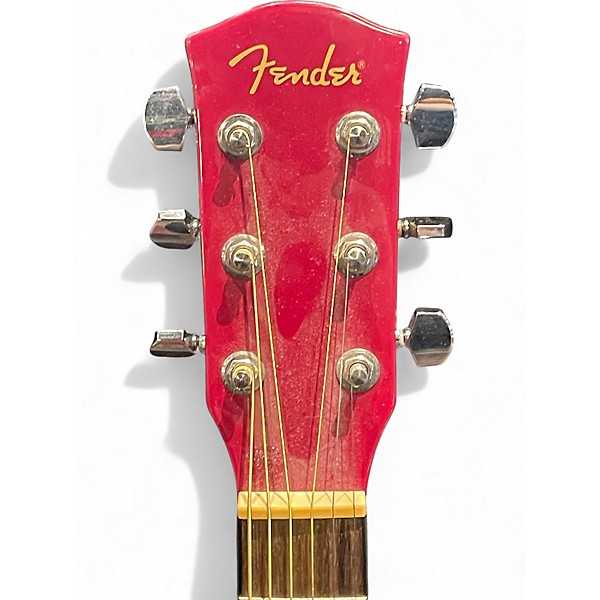Used Fender MA-1 Pink Acoustic Guitar