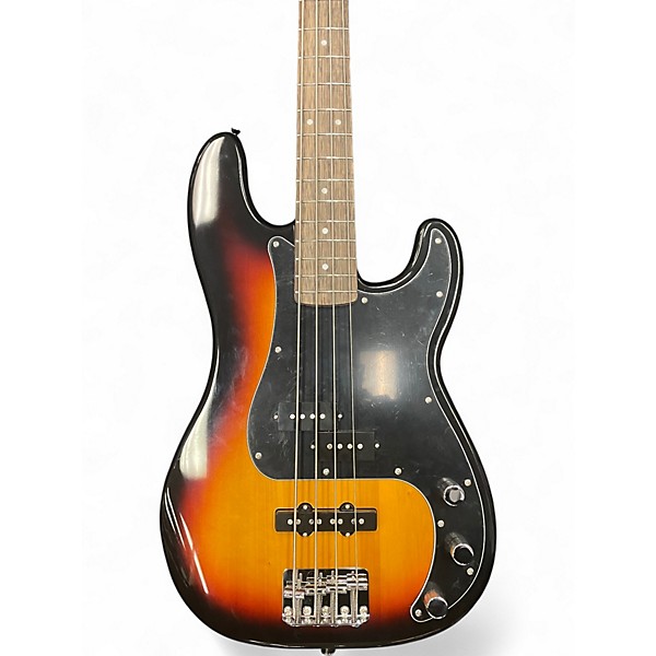 Used Squier Precision Bass 3 Color Sunburst Electric Bass Guitar