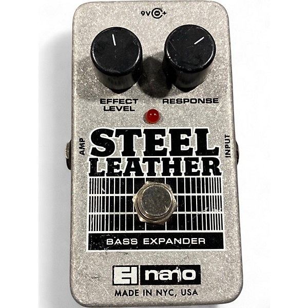 Used Electro-Harmonix Steel Leather Nano Bass Expander Bass Effect Pedal