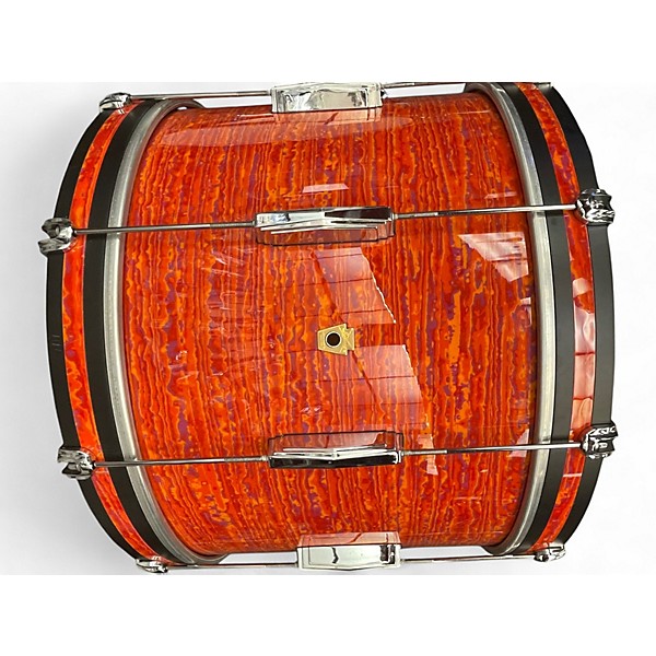 Used Ludwig 3 Piece Club Date USA Fab Limited Edition Mod Orange Drum Kit