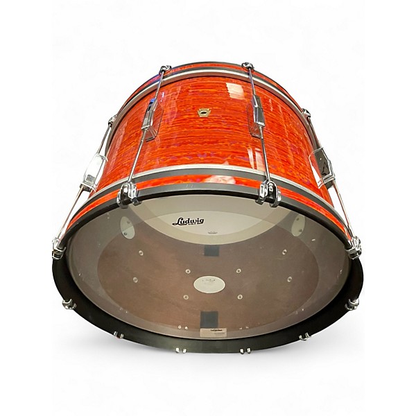 Used Ludwig 3 Piece Club Date USA Fab Limited Edition Mod Orange Drum Kit