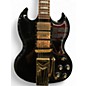 Used Gibson 3 PICK UP SG Black and Gold Solid Body Electric Guitar