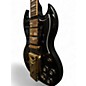 Used Gibson 3 PICK UP SG Black and Gold Solid Body Electric Guitar