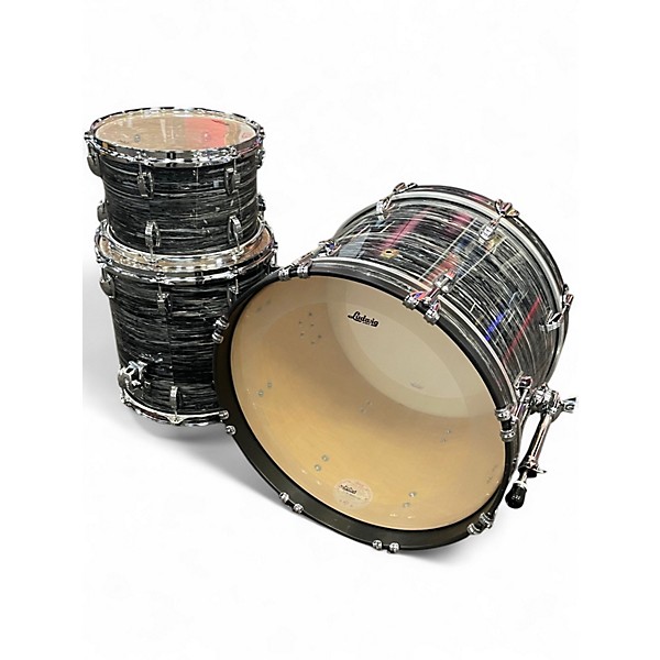 Used Ludwig 3 Piece USA Classic Maple Black Oyster Pearl Drum Kit