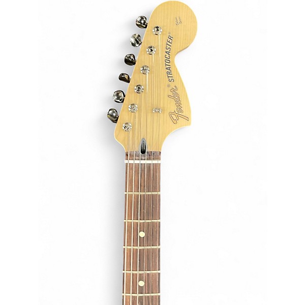 Used Fender Tom Delonge Signature Stratocaster Graffiti Yellow Solid Body Electric Guitar