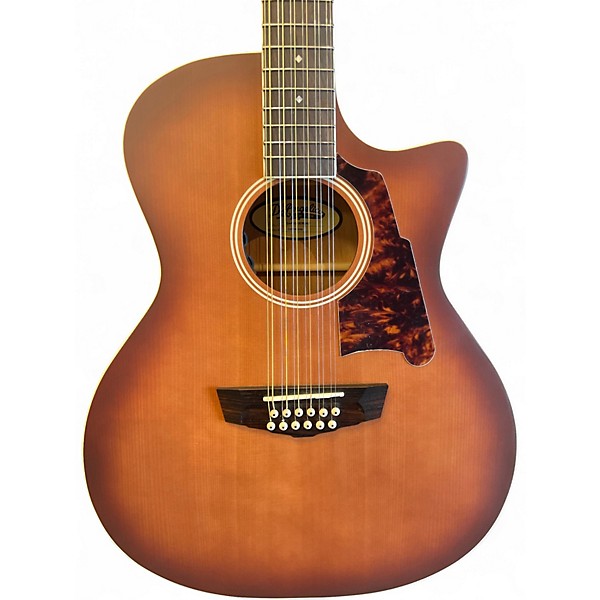 Used D'Angelico DAPG212CRBAP Brown 12 String Acoustic Electric Guitar