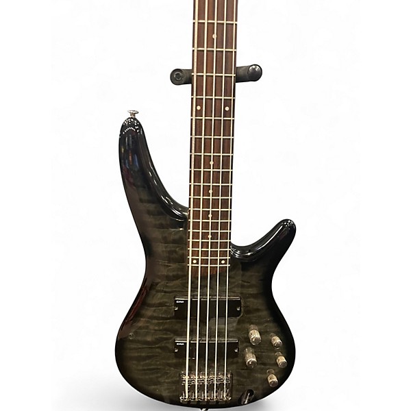 Used Ibanez SR305 5 String Quilt Charcoal Electric Bass Guitar