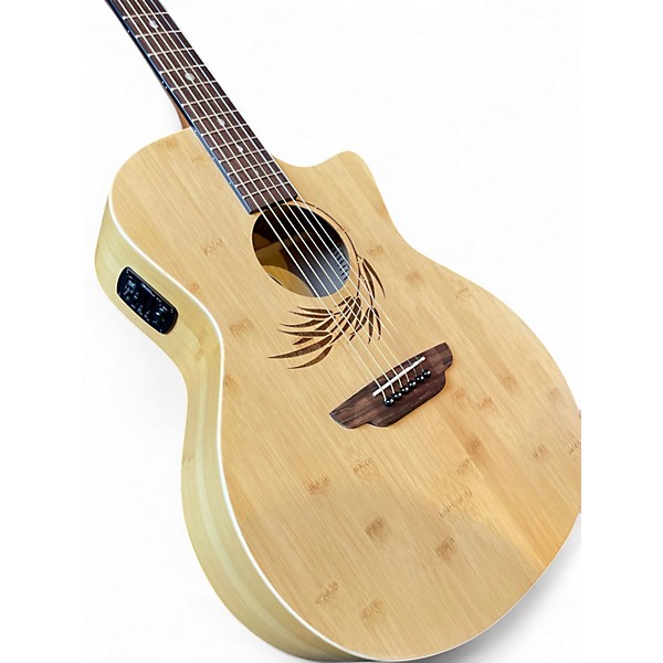 Used Luna WL BAMBOO GAE Natural Acoustic Electric Guitar