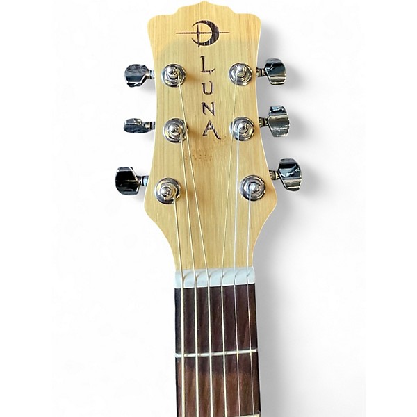Used Luna WL BAMBOO GAE Natural Acoustic Electric Guitar
