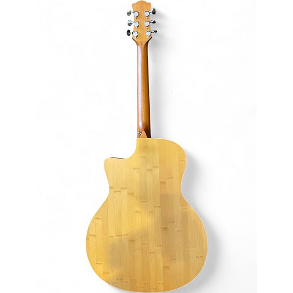 Used Luna WL BAMBOO GAE Natural Acoustic Electric Guitar