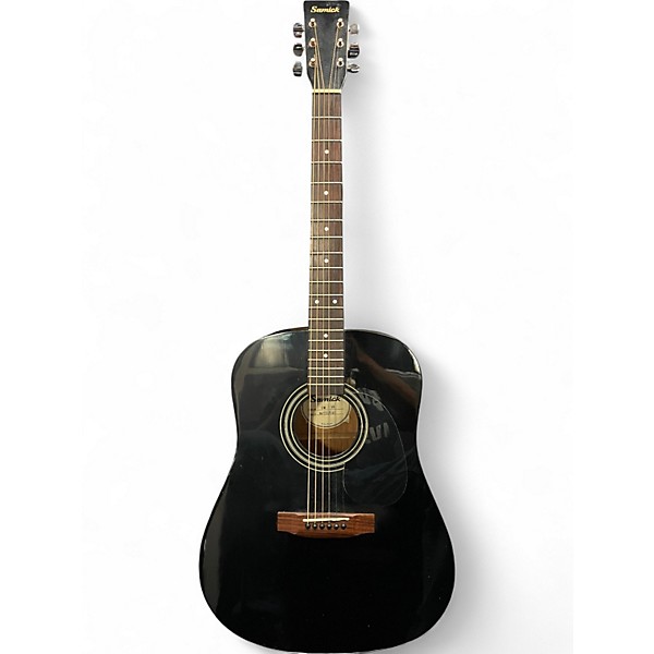 Used Samick DM1BK Black Acoustic Guitar