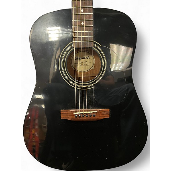 Used Samick DM1BK Black Acoustic Guitar