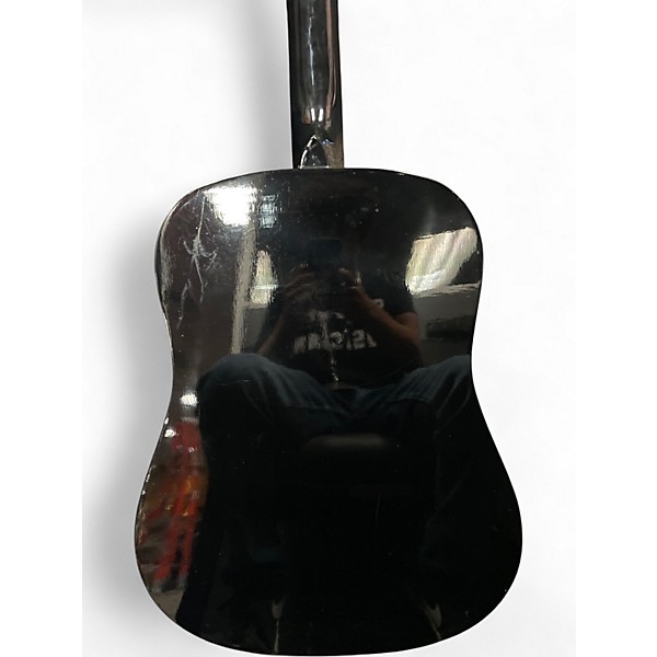 Used Samick DM1BK Black Acoustic Guitar