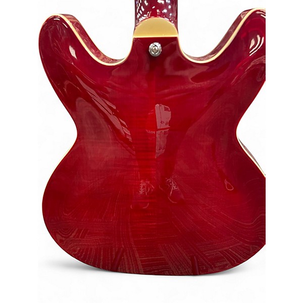 Used Hagstrom Tremar Viking Deluxe Transparent Wild Cherry Hollow Body Electric Guitar