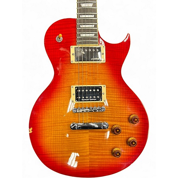 Used Vintage LP Style 2 Tone Sunburst Solid Body Electric Guitar