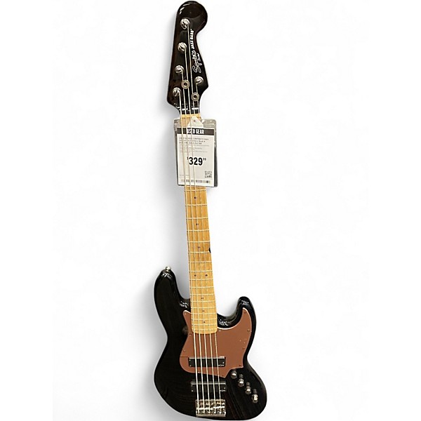 Used Squier Contemporary Active Jazz Bass V Black Electric Bass Guitar
