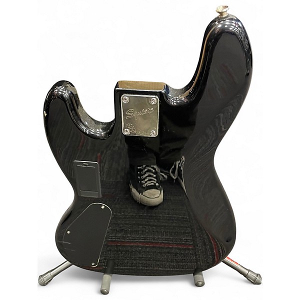 Used Squier Contemporary Active Jazz Bass V Black Electric Bass Guitar