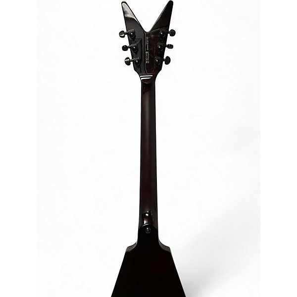 Used Dean V SELECT QUILT TOP Trans Black Solid Body Electric Guitar